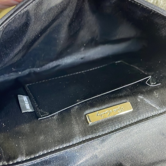 Katy Langley Solid Black Shoulder Evening Bag Woman’s Medium Fold Over 6H X 10W - Picture 9 of 16